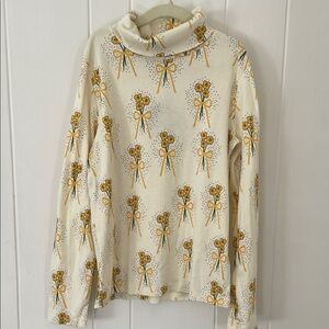 Mini Rodini Cream and Yellow Floral Top